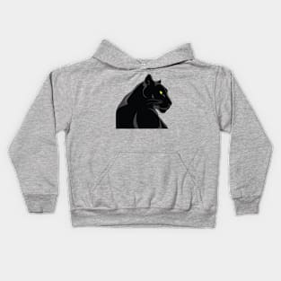 Panther Black Cat Color Design Kids Hoodie